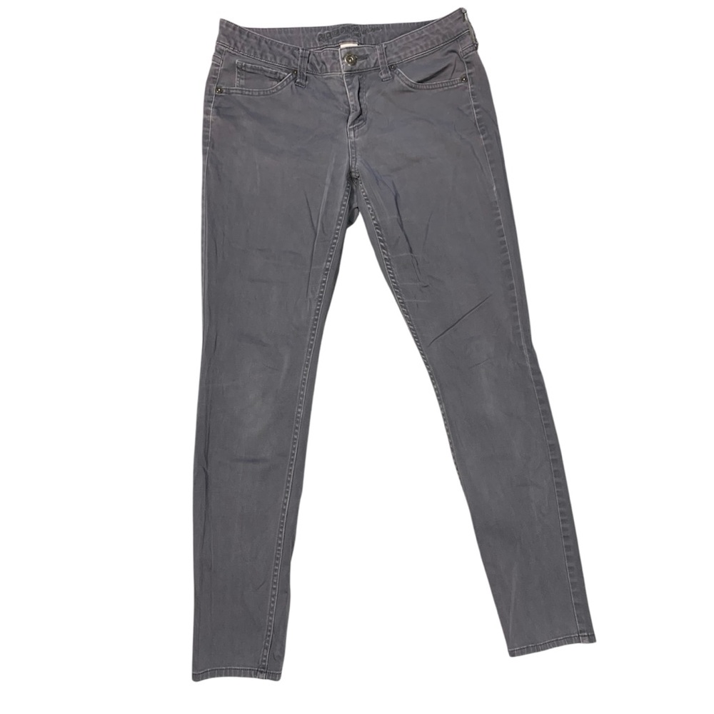 Juniors Girls Gray Skinny Jeans Faded Wash Arizona Jean Co Size 5